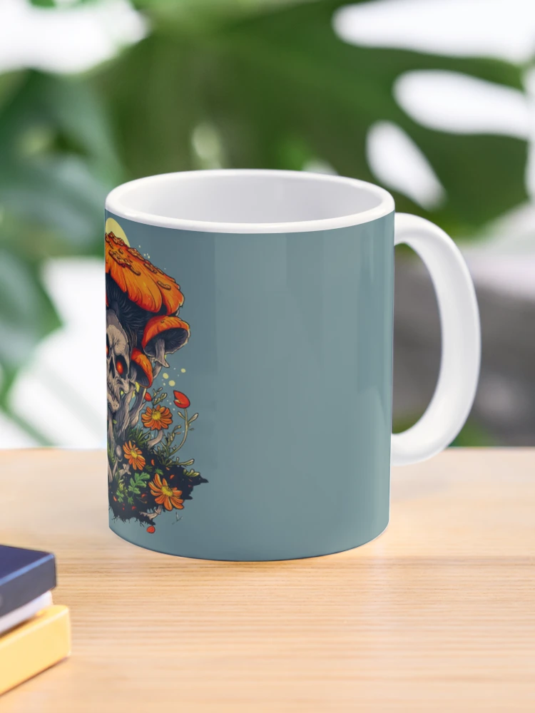 Embrace your dark side with the Aesthetic Goblincore and Dark Skeleton Skull Coffee Mug—perfect for lovers of gothic aesthetics and nature’s hidden wonders. - www.lacoo.eu