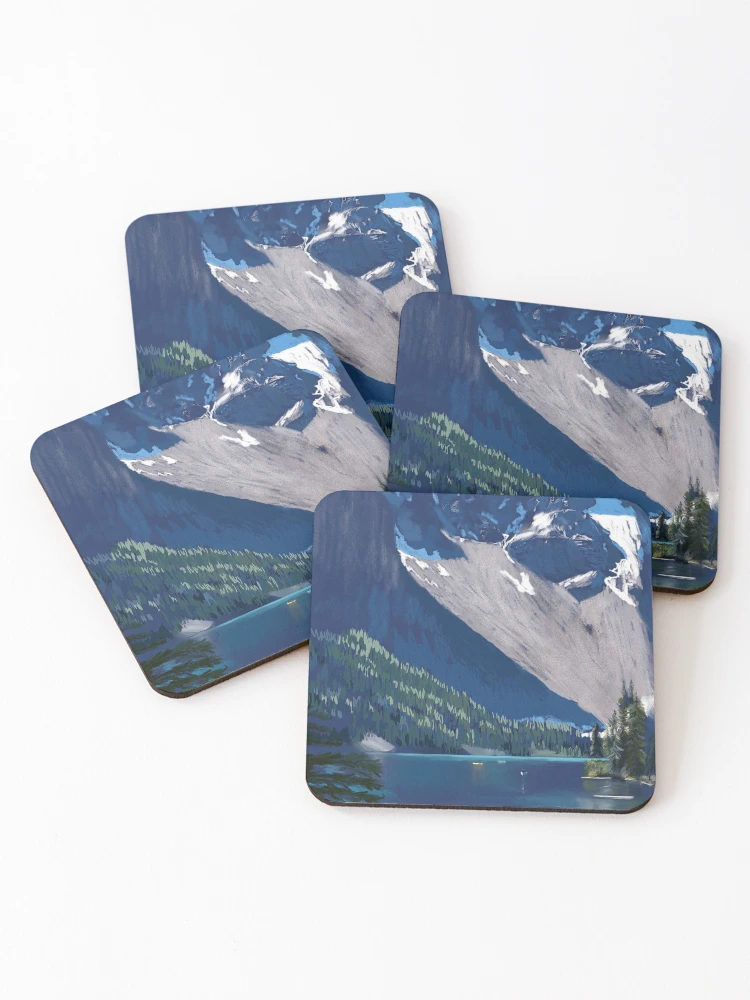 Canadian Rockies Painting Coasters (Set of 4) - www.lacoo.eu