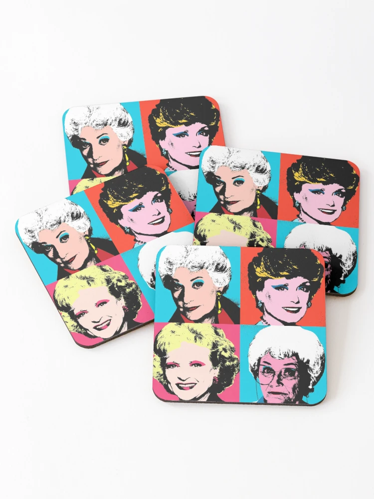 Golden Warhol Girls Coasters (Set of 4) - www.lacoo.eu