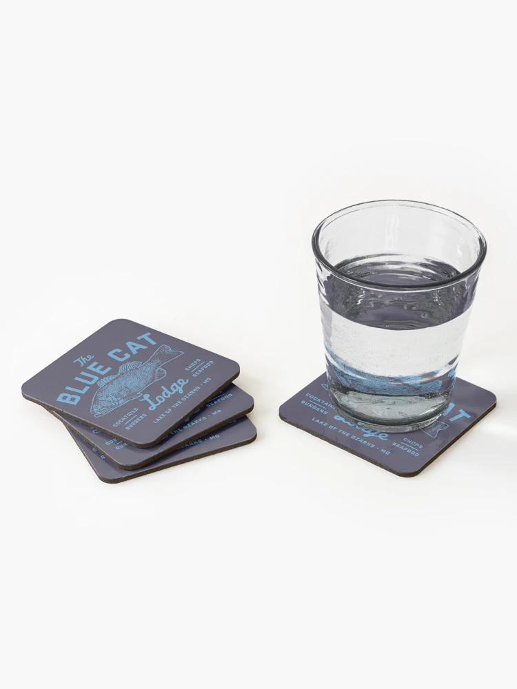 Blue Cat Lodge Coasters (Set of 4) - www.lacoo.eu