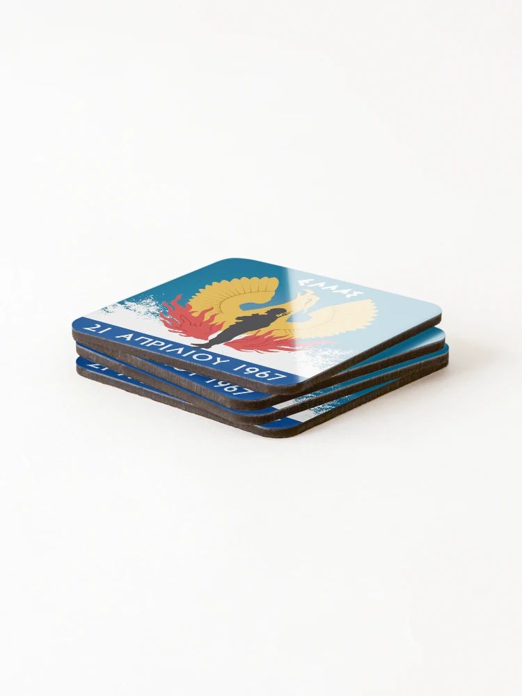 1967 Greek revolution Coasters (Set of 4) - www.lacoo.eu