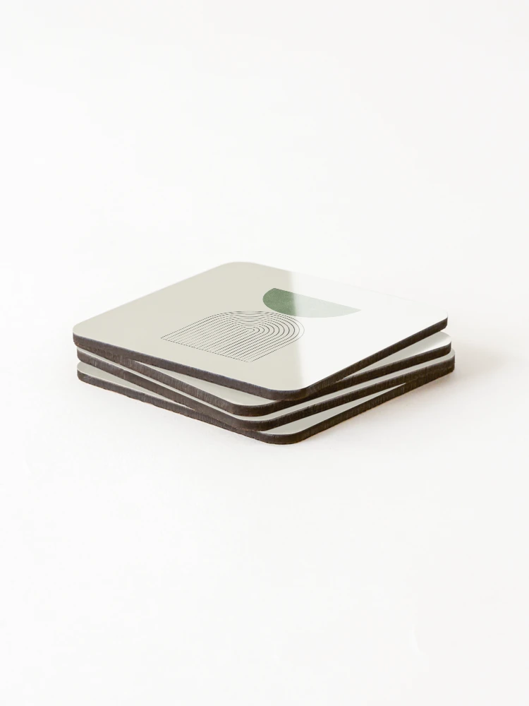Arch Balance Green - Mid century modern Coasters (Set of 4) - www.lacoo.eu