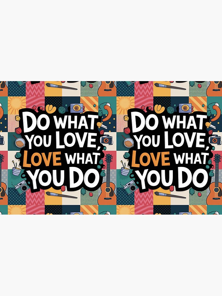 "Do What You Love, Love What You Do" Playful Typography Coffee Mug - www.lacoo.eu