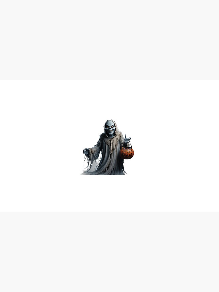 Scary High-Resolution Ghost Illustration with Tattered Robes, Glowing Eyes, and Trick-or-Treat Bucket | Perfect for Halloween Coffee Mug - www.lacoo.eu