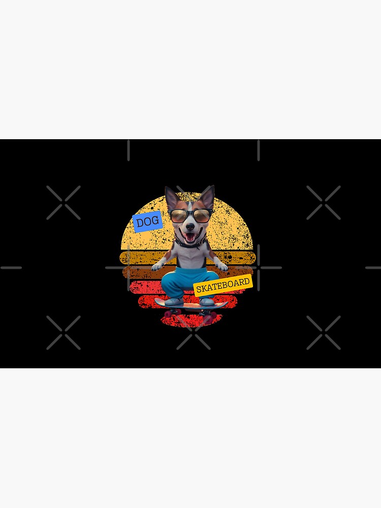 Cheerful dog wearing glasses on a skateboard Coffee Mug - www.lacoo.eu