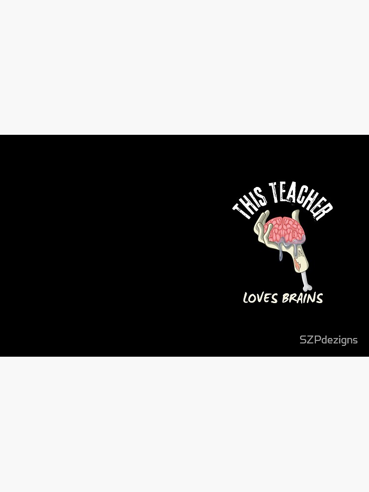 Teacher loves brains zombie funny halloween dress up school job career Coffee Mug - www.lacoo.eu