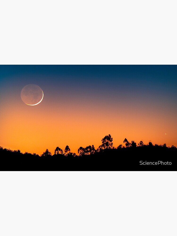 Crescent Moon with Earthshine and Saturn (C048/3556) Coffee Mug - www.lacoo.eu