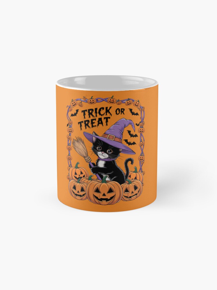 Halloween Kitten T-Shirt with Funny Phrase – Perfect for Spooky Season Coffee Mug - www.lacoo.eu