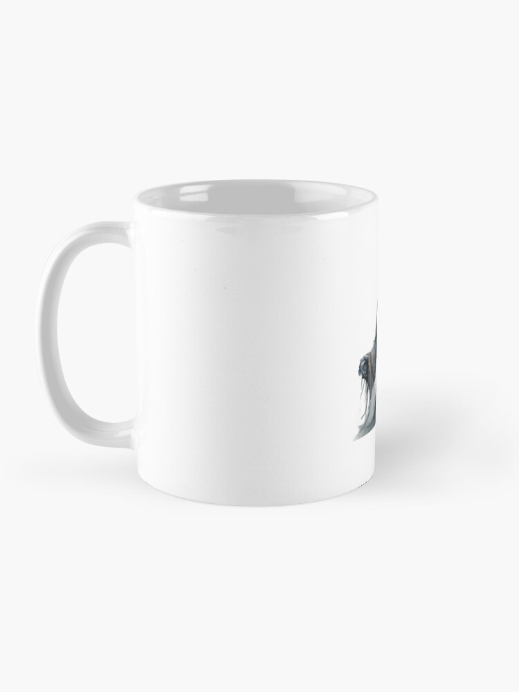 Scary High-Resolution Ghost Illustration with Tattered Robes, Glowing Eyes, and Trick-or-Treat Bucket | Perfect for Halloween Coffee Mug - www.lacoo.eu
