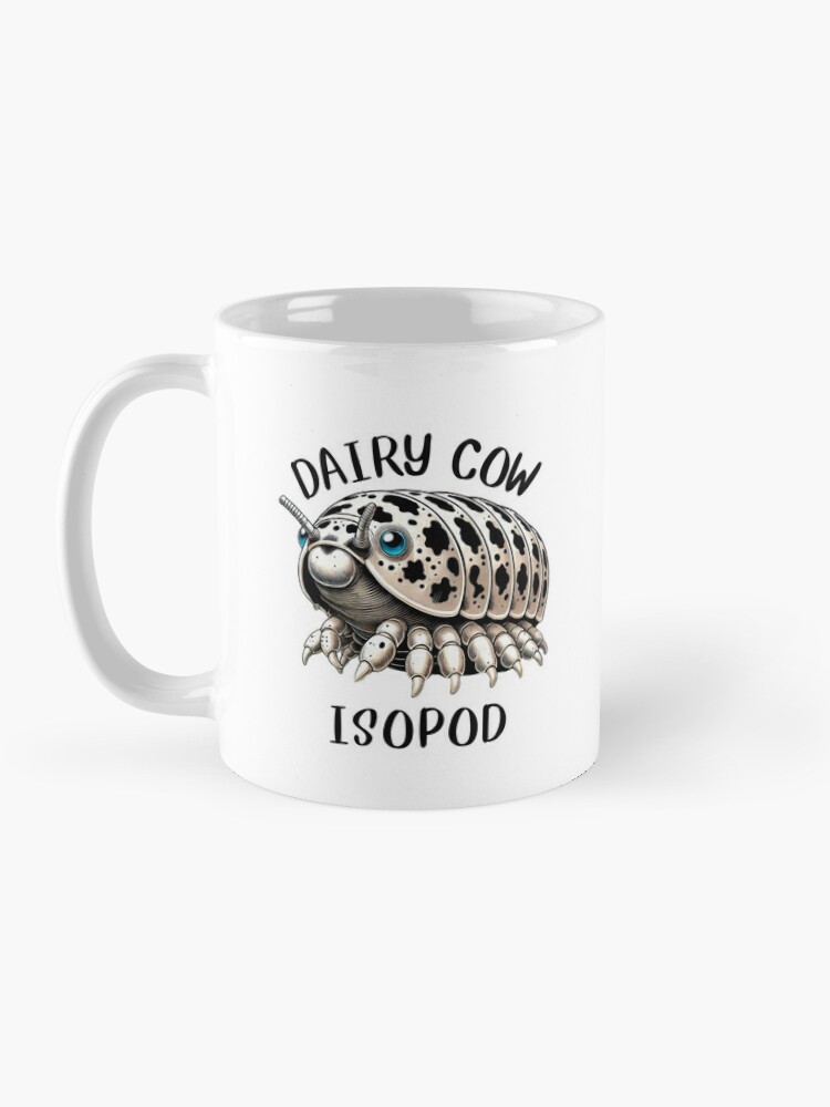 EchoMotif Dairy Cow Isopod: Cute and Quirky Comic Style Coffee Mug - www.lacoo.eu