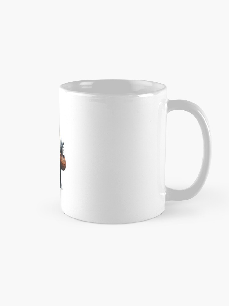 Scary High-Resolution Ghost Illustration with Tattered Robes, Glowing Eyes, and Trick-or-Treat Bucket | Perfect for Halloween Coffee Mug - www.lacoo.eu