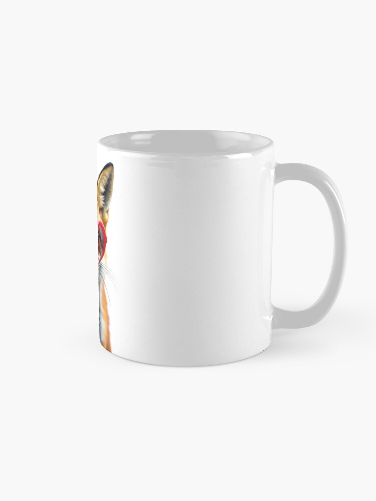 Funny cool Fox wearing heart shape sunglasses Coffee Mug - www.lacoo.eu