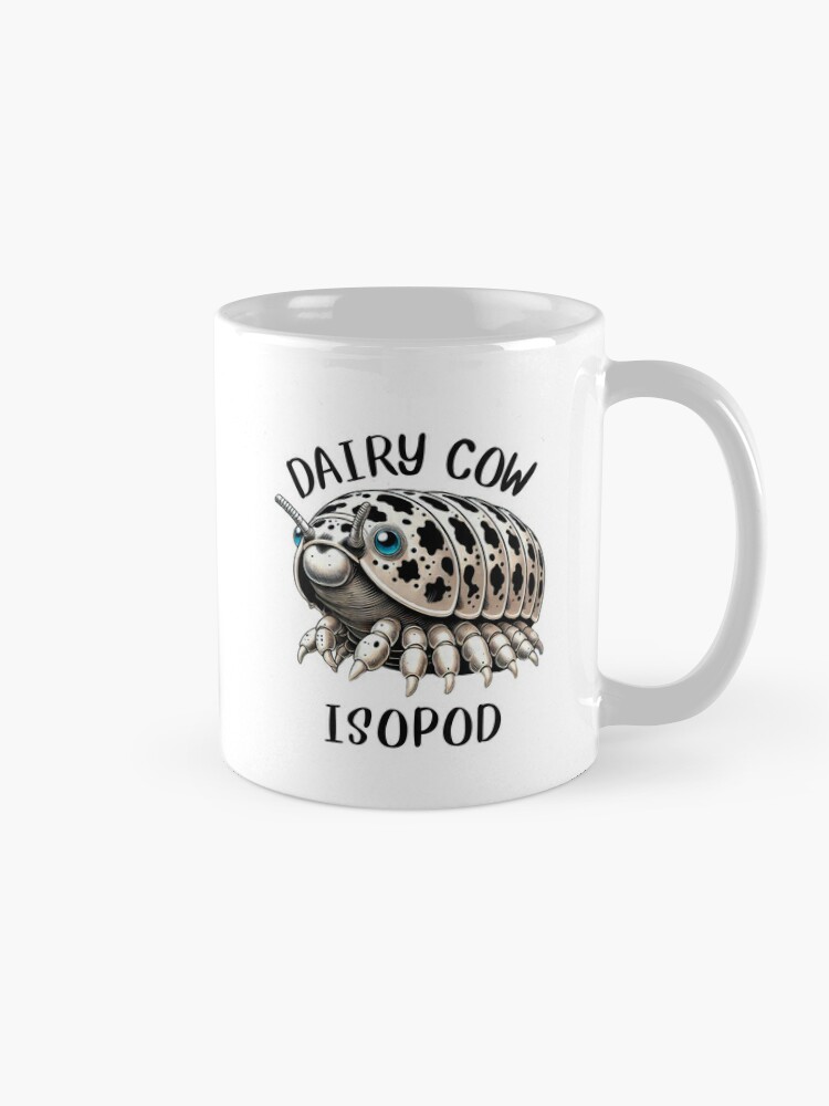 EchoMotif Dairy Cow Isopod: Cute and Quirky Comic Style Coffee Mug - www.lacoo.eu