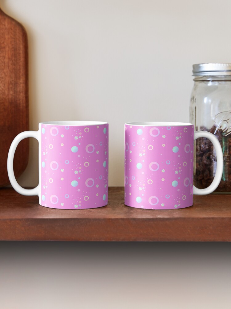 Pink cute dot circle pattern | Pink aesthetic dots circles Coffee Mug - www.lacoo.eu