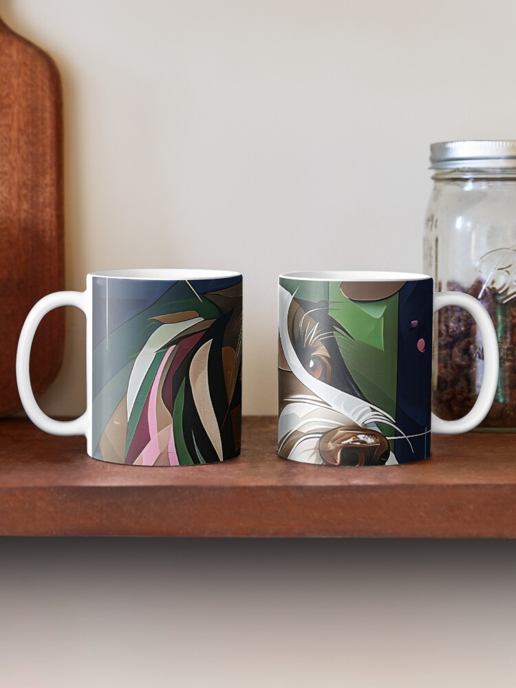 Abstract Bearded Collie Coffee Mug - www.lacoo.eu