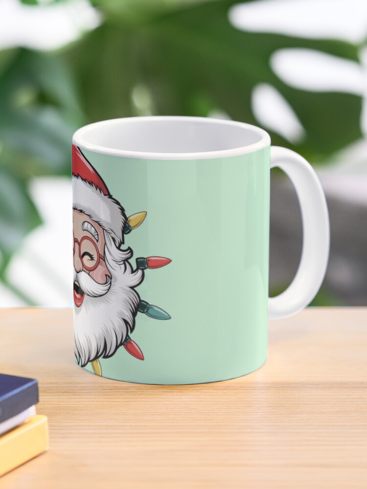 Jolly Happy Santa Vintage Holiday Vibes Coffee Mug - www.lacoo.eu