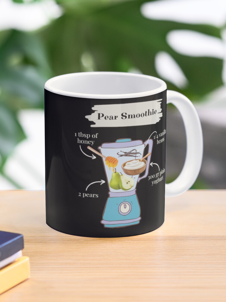 Pear Smoothie recipe for dark background Coffee Mug - www.lacoo.eu