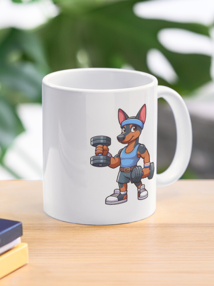 Doberman Pinscher Dog Workout Coffee Mug - www.lacoo.eu