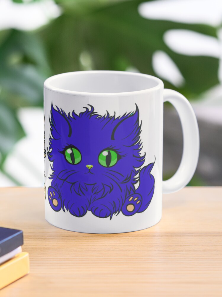 Blue and Yellow Fluffy Kittens Coffee Mug - www.lacoo.eu