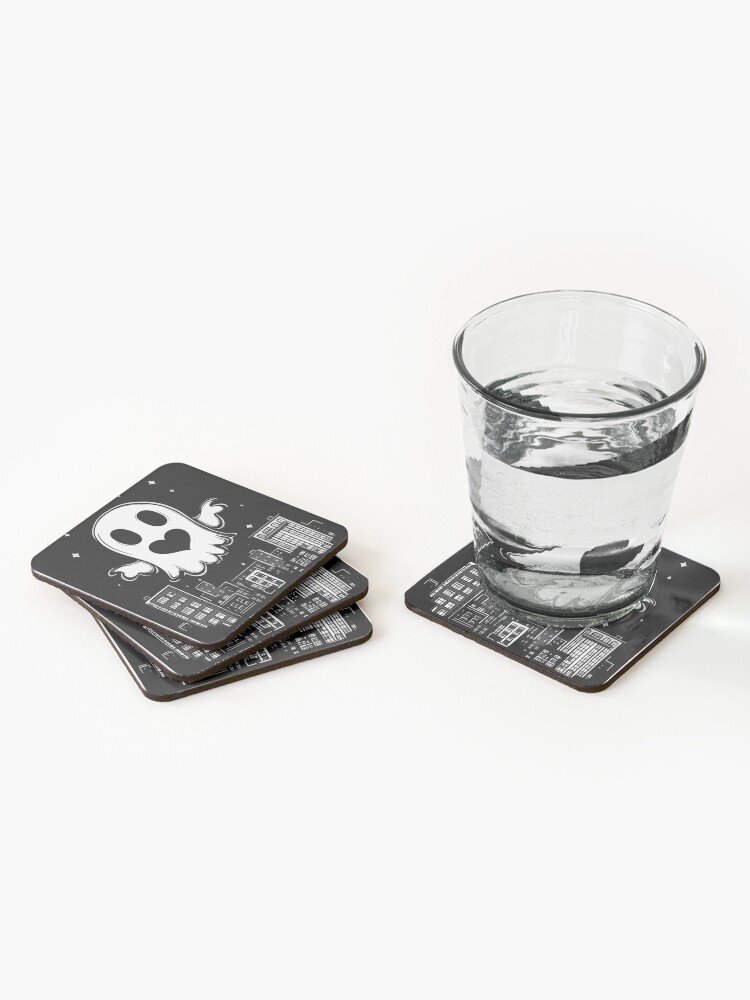 Add a hauntingly beautiful touch to your space with the Ghost City Coasters (Set of 4)! Featuring an eerie yet captivating cityscape, these coasters are perfect for lovers of the mysterious and the supernatural. - www.lacoo.eu