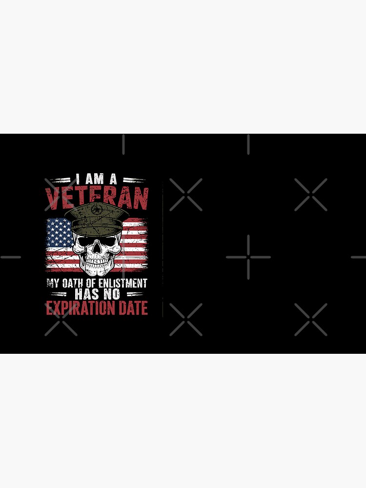 'My Oath of Enlistment Has No Expiration Date' Patriotic Skull and American Flag Design Coffee Mug - www.lacoo.eu
