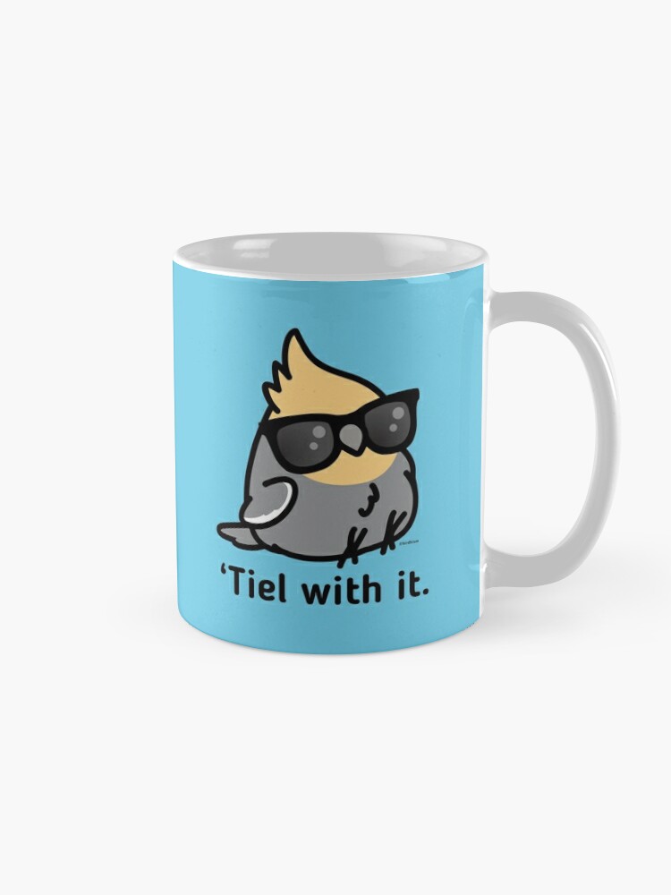 'Tiel with it - Grey Cockatiel Coffee Mug - www.lacoo.eu