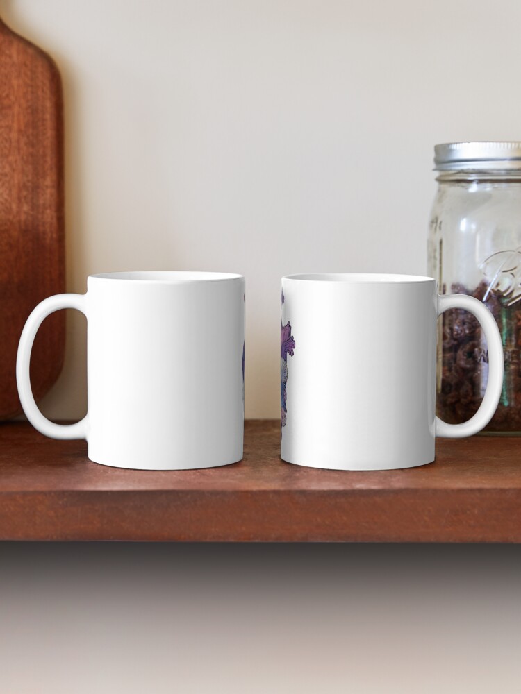' Mermaids Heart ' Ocean Inspired Illustration Coffee Mug - Image 5