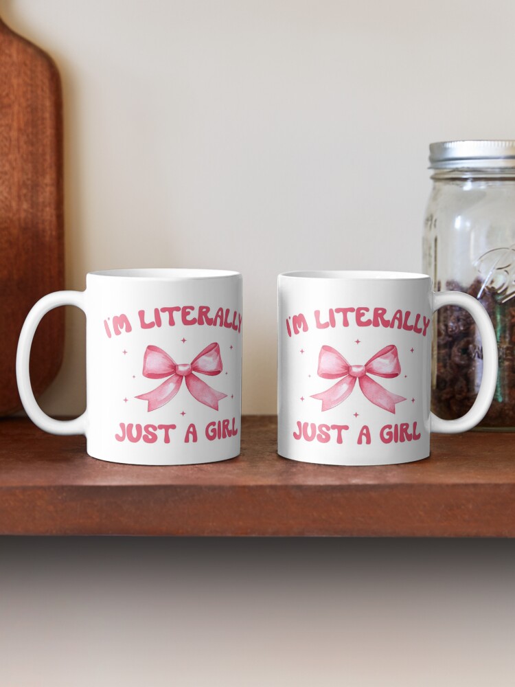 I am literally just a girl - soft girl coquette core aesthetic  Coffee Mug - Image 6