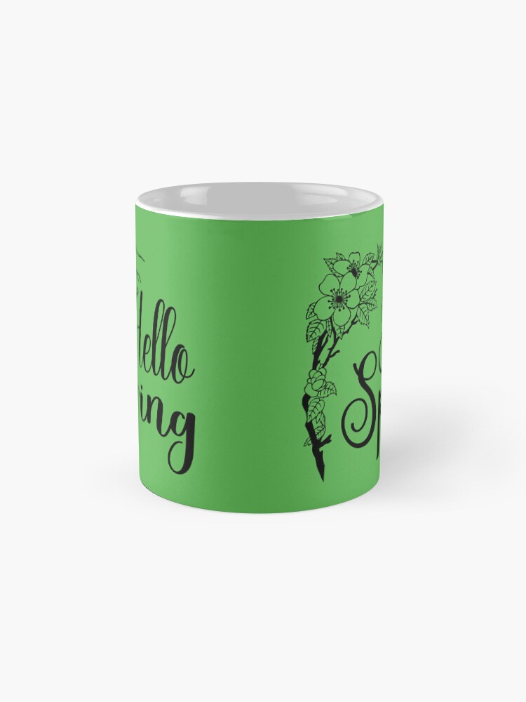 Hello Spring. Spring Quote, Spring Flower, Spring Lover, Spring Design Coffee Mug - www.lacoo.eu