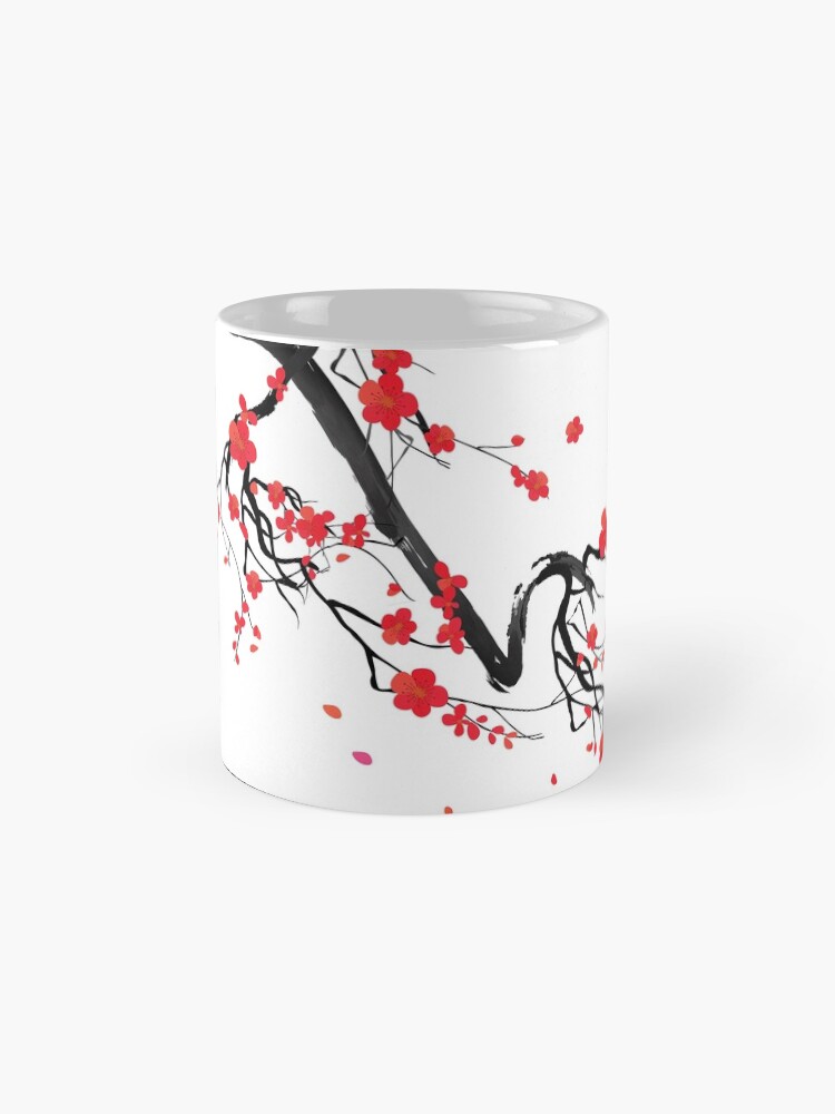 Cute sakura tree mask with simple design  Coffee Mug - Image 3