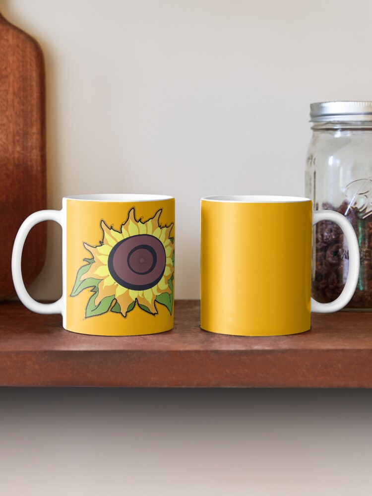 Fiery Sunflower Head Coffee Mug - Image 4